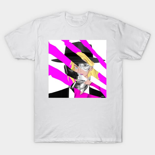 remix pink and black movies of summer hits ecopop T-Shirt by jorge_lebeau